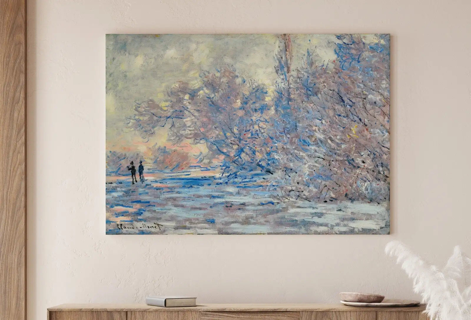 Second included artwork preview from Claude Monet Frost at Giverny Painting Famous Monet Art. Instant Download Vintage Decor. Vintage Landscape Printable Wall Art Winter Decor featuring various scenes.