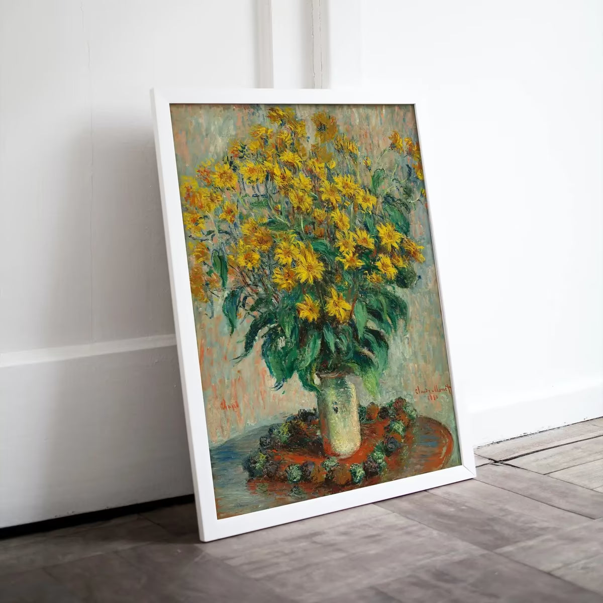 Claude Monet Jerusalem Artichoke Flowers Still Life Painting. Instant Download Vintage Decor. Monet Botanical Vintage Print. Printable Art – Printable Wall Art