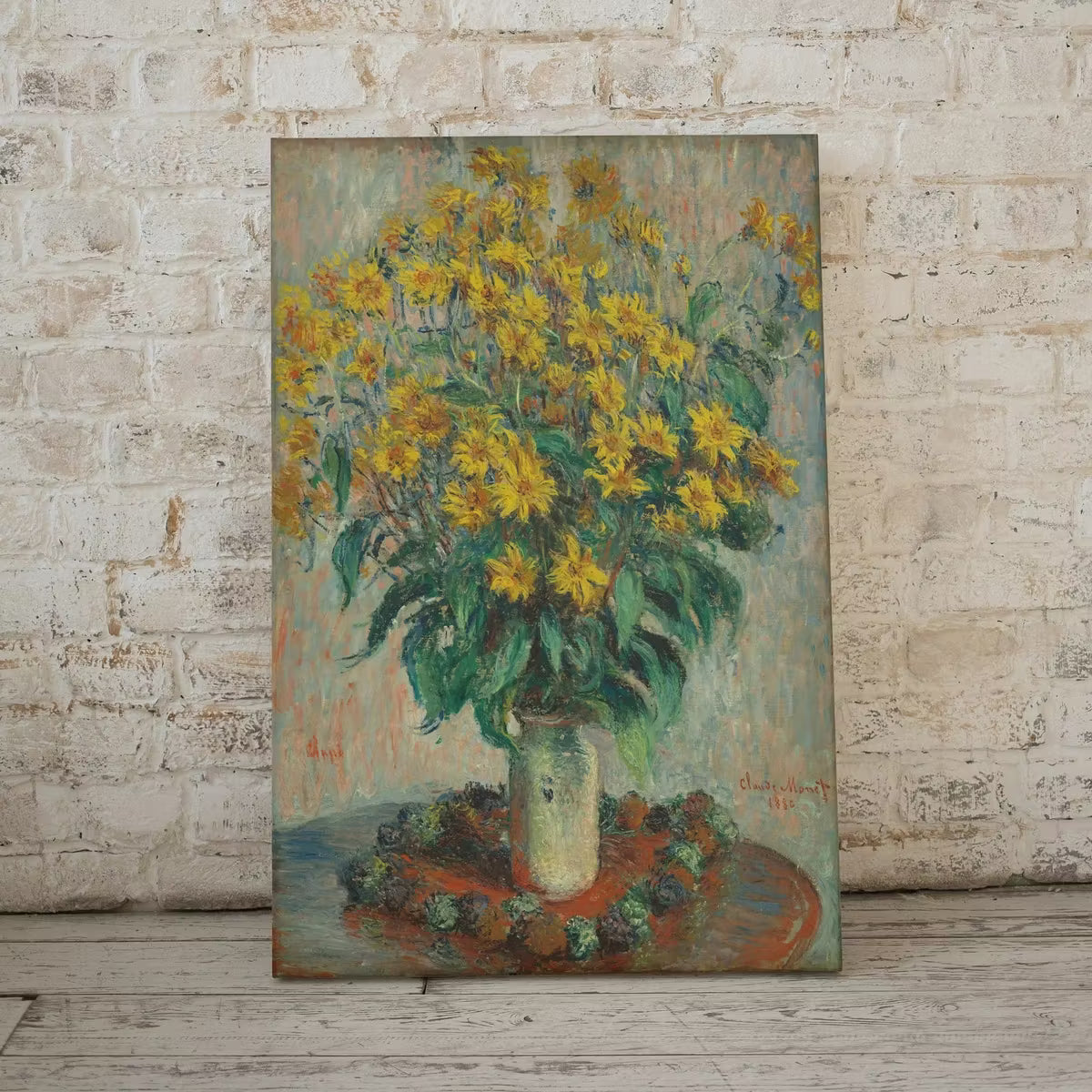 Claude Monet Jerusalem Artichoke Flowers Still Life Painting. Instant Download Vintage Decor. Monet Botanical Vintage Print. Printable Art – Printable Wall Art