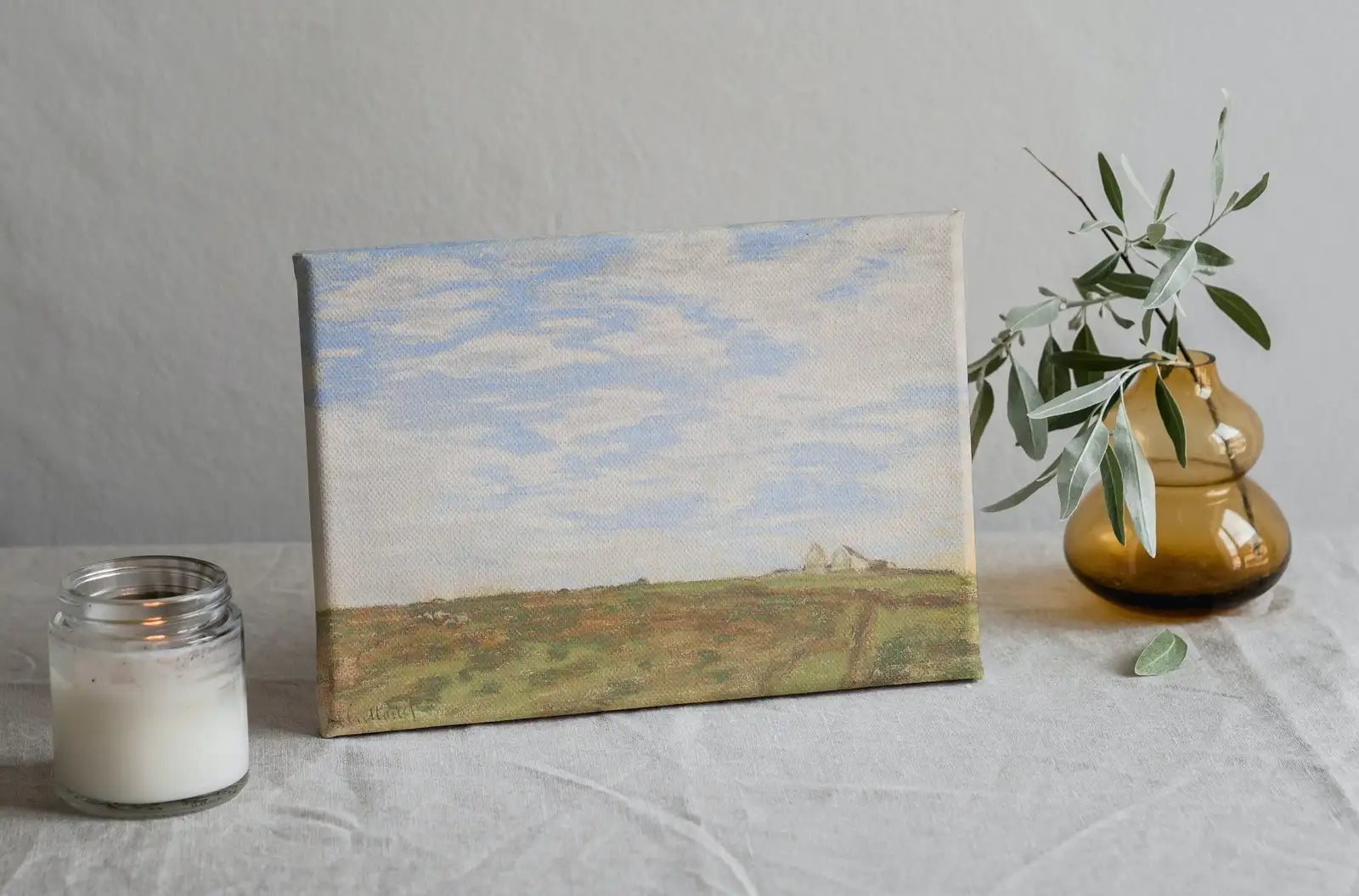 Detail view of artwork from Claude Monet Landscape Painting Vintage Famous Art Print. Instant Download Monet Print Vintage Wall Decor. Country Farmhouse Landscape Print. (variation 1)