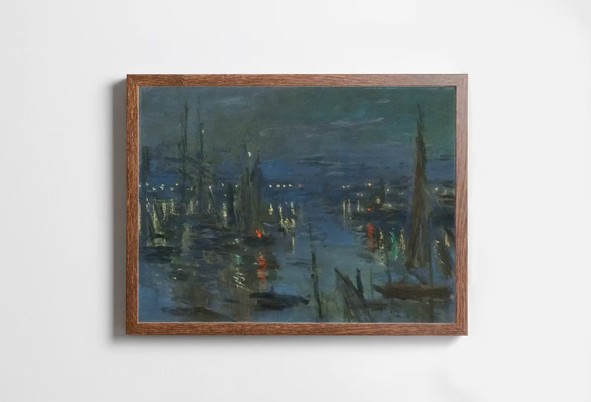 Claude Monet Le Havre Harbor in the Evening Famous Painting. Instant Download Vintage Decor. Monet Landscape Vintage Printable Wall Art – Printable Wall Art