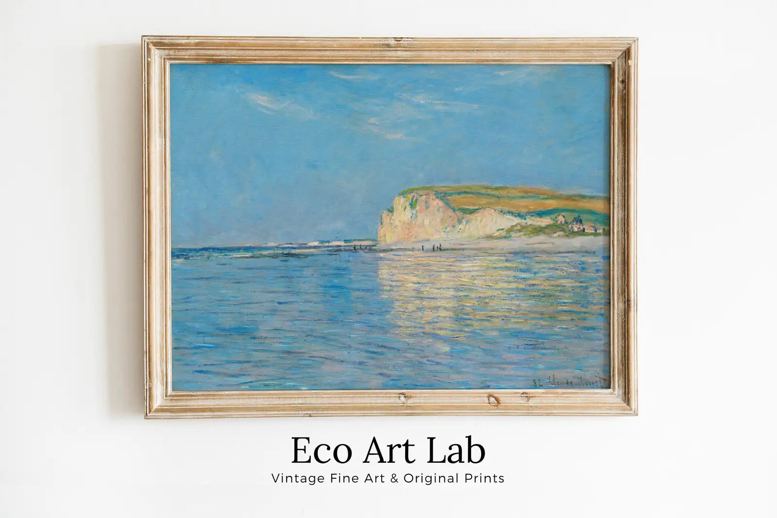 Framed view of Claude Monet Low Tide at Pourville Painting Famous Monet Art. Instant Download Vintage Decor. Monet Landscape Vintage Printable Wall Art – printable wall art digital download.