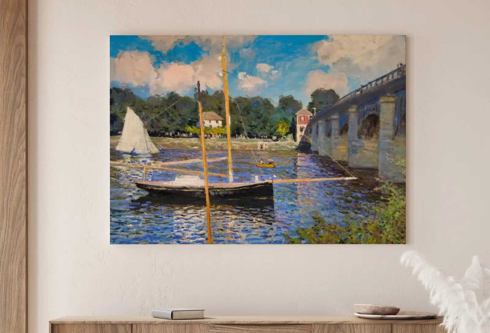 Second included artwork preview from Claude Monet Pont d'Argenteuil Painting Famous Monet Art. Instant Download Vintage Decor. Monet Landscape Printable Wall Art. Vintage Decor featuring various scenes.