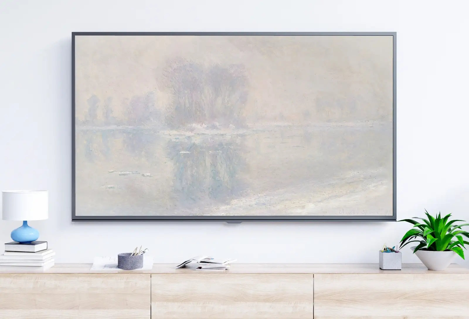 Claude Monet Samsung Frame TV Art 4K Monet Painting Abstract Landscape. Instant Download Neutral Wall Art for the Frame TV. Minimalist Art – Frame TV Digital Download Art – Digital Download