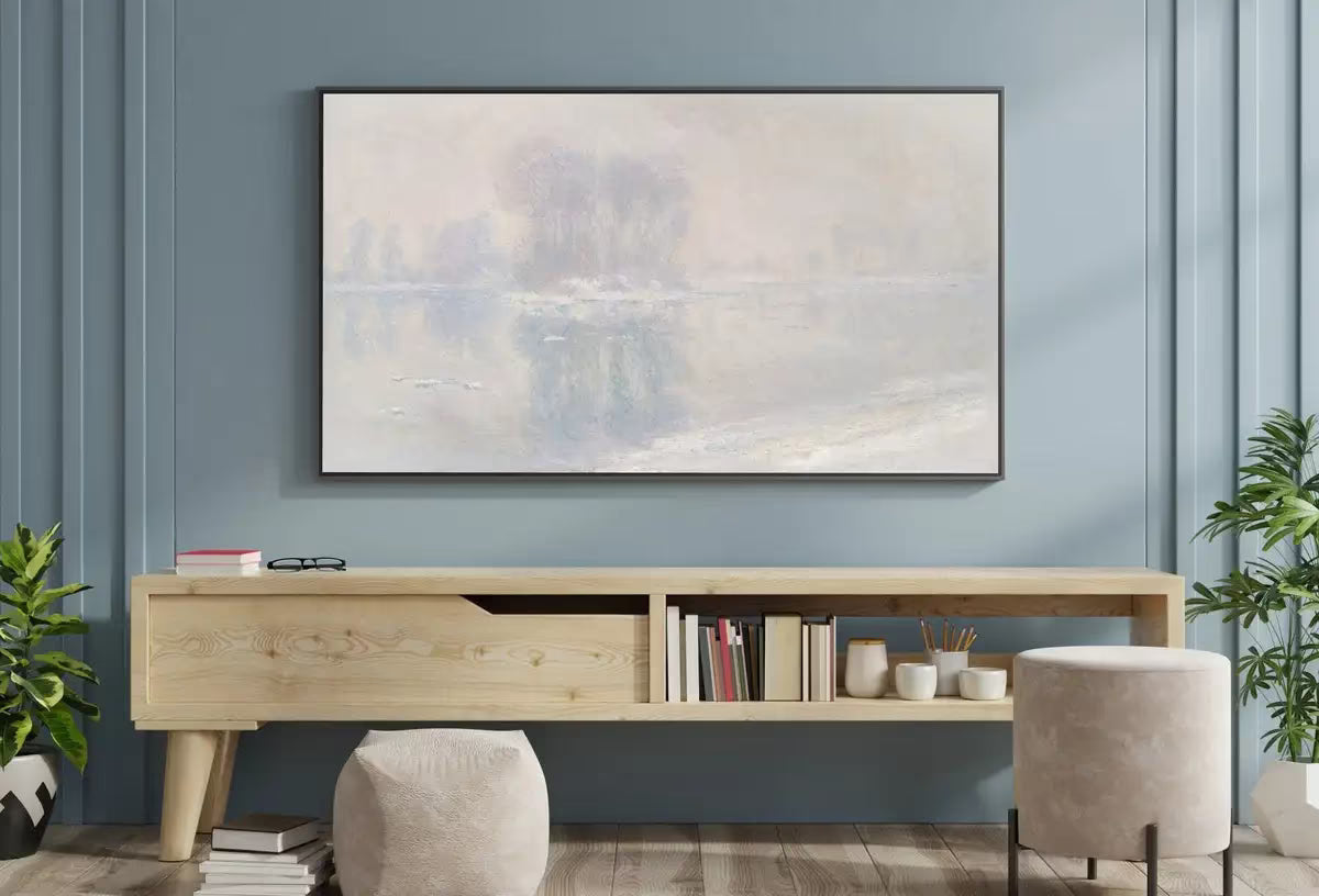 Claude Monet Samsung Frame TV Art 4K Monet Painting Abstract Landscape. Instant Download Neutral Wall Art for the Frame TV. Minimalist Art – Frame TV  Art