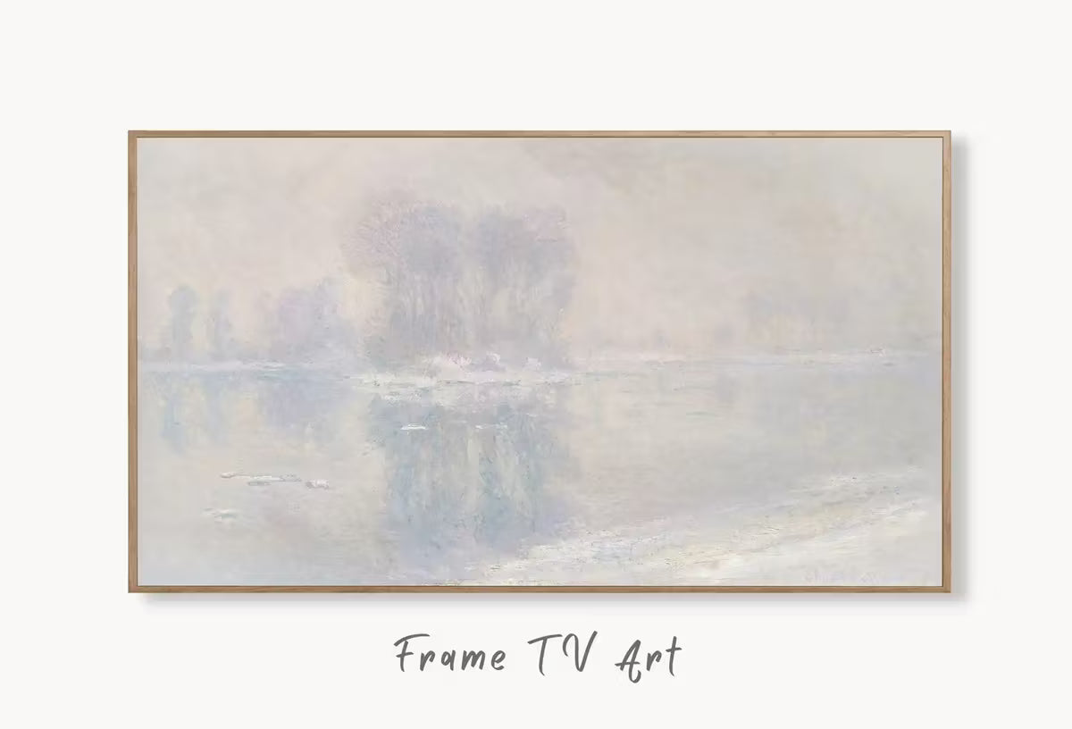 Claude Monet Samsung Frame TV Art 4K Monet Painting Abstract Landscape. Instant Download Neutral Wall Art for the Frame TV. Minimalist Art – Frame TV  Art