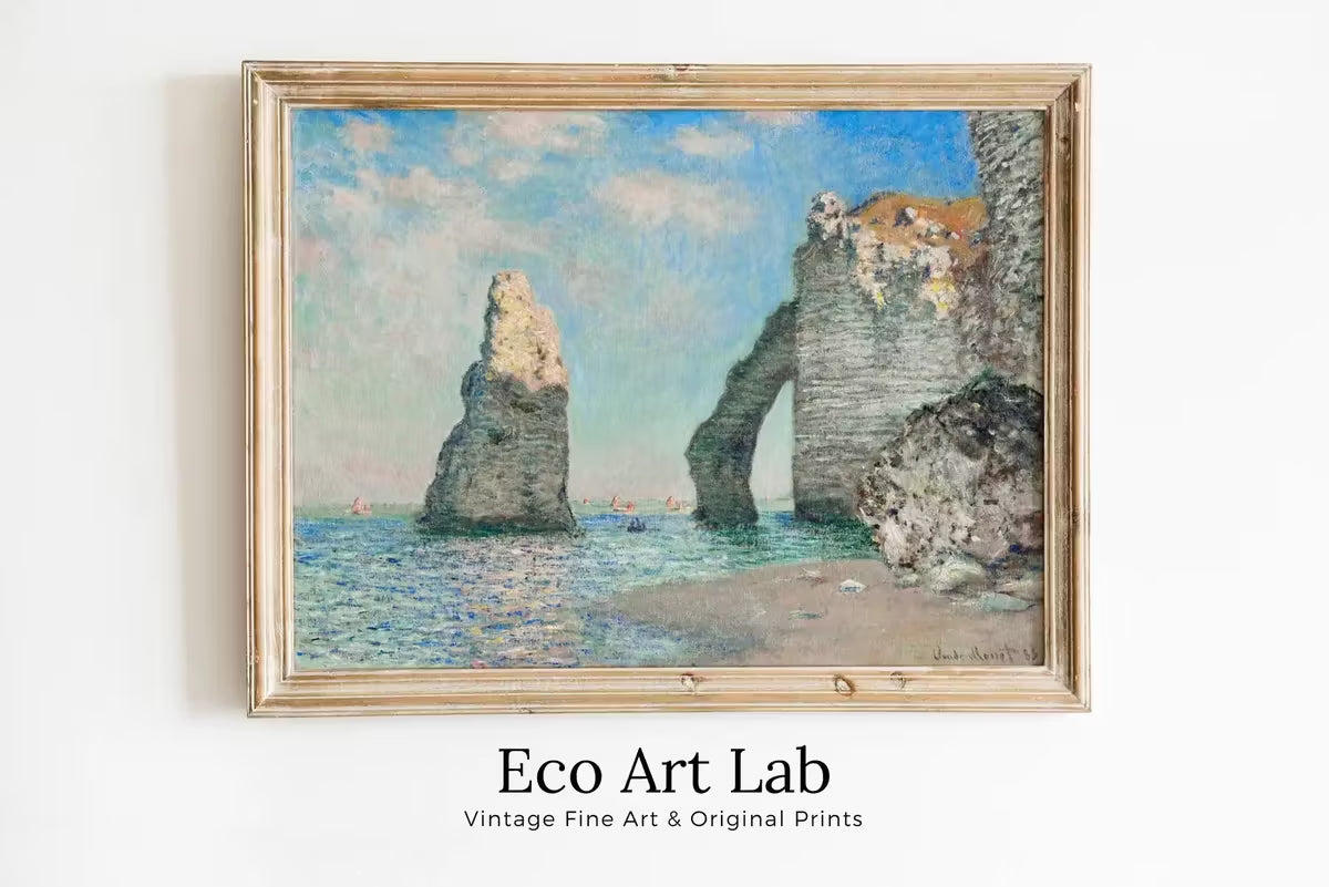 Claude Monet Sea & Cliffs View Painting Famous Monet Art. Instant Download Vintage Decor. Monet Landscape Printable Wall Art Vintage Decor – Printable Wall Art