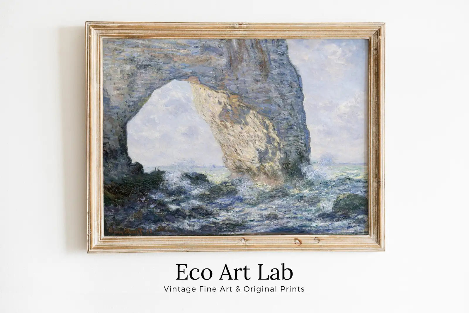 Framed view of Claude Monet Sea & Rock View Painting Famous Monet Art. Instant Download Vintage Decor. Monet Landscape Printable Wall Art Vintage Decor – printable wall art digital download.