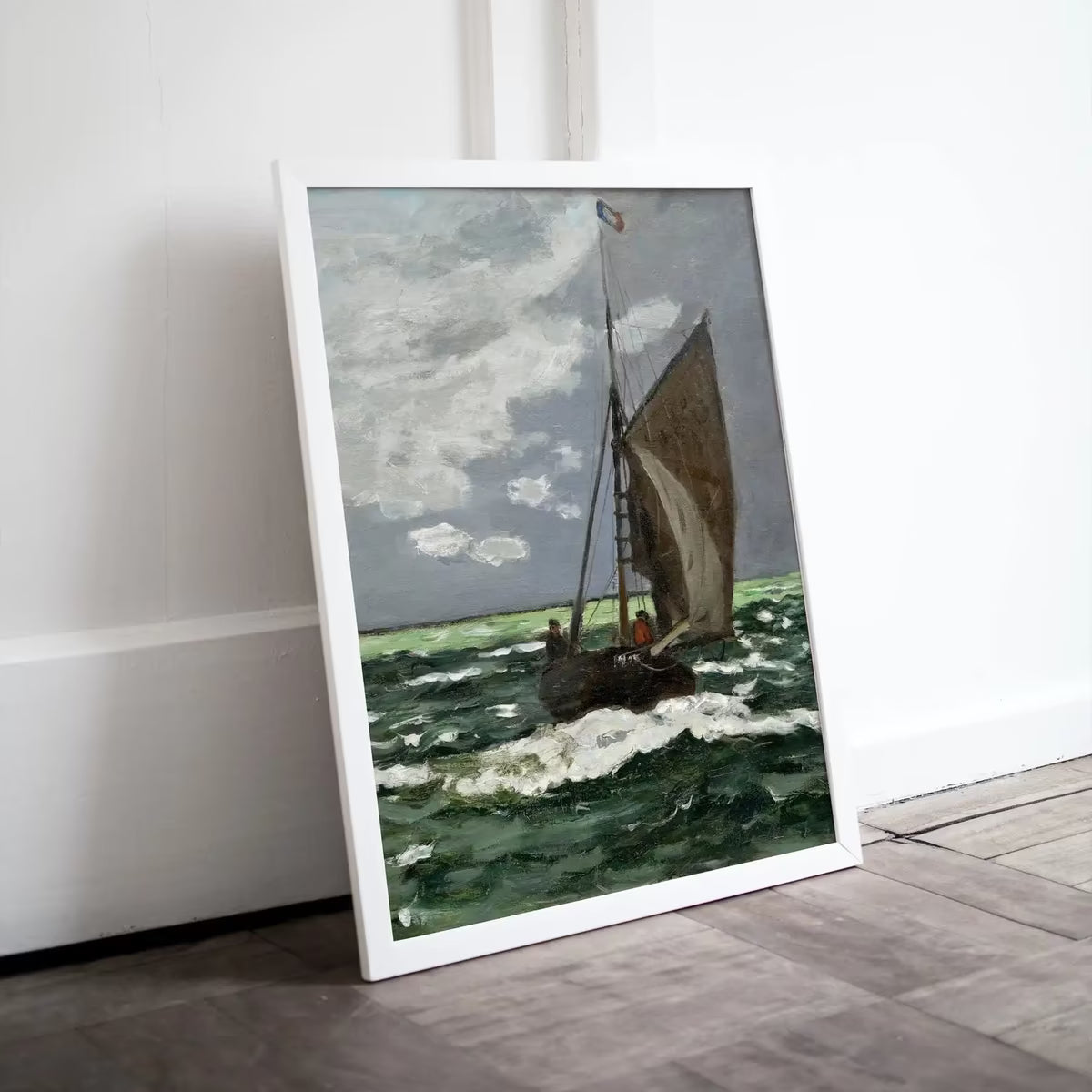 Claude Monet Seascape Famous Painting. Monet Print Nautical Wall Decor, Boat Art. Vintage Ocean Landscape Painting Sailboat Print – Printable Wall Art