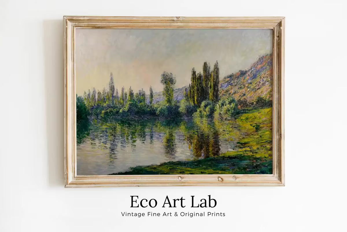 Claude Monet Seine à Vétheuil Painting Famous Monet Art. Instant Download Vintage Decor. Monet Landscape Printable Wall Art. Vintage Decor – Printable Wall Art