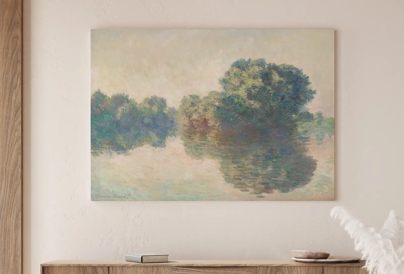 Peinture de la Seine à Giverny de Claude Monet, célèbre art de Monet, décoration vintage à télécharger instantanément, paysage de Monet, art mural, décoration vintage