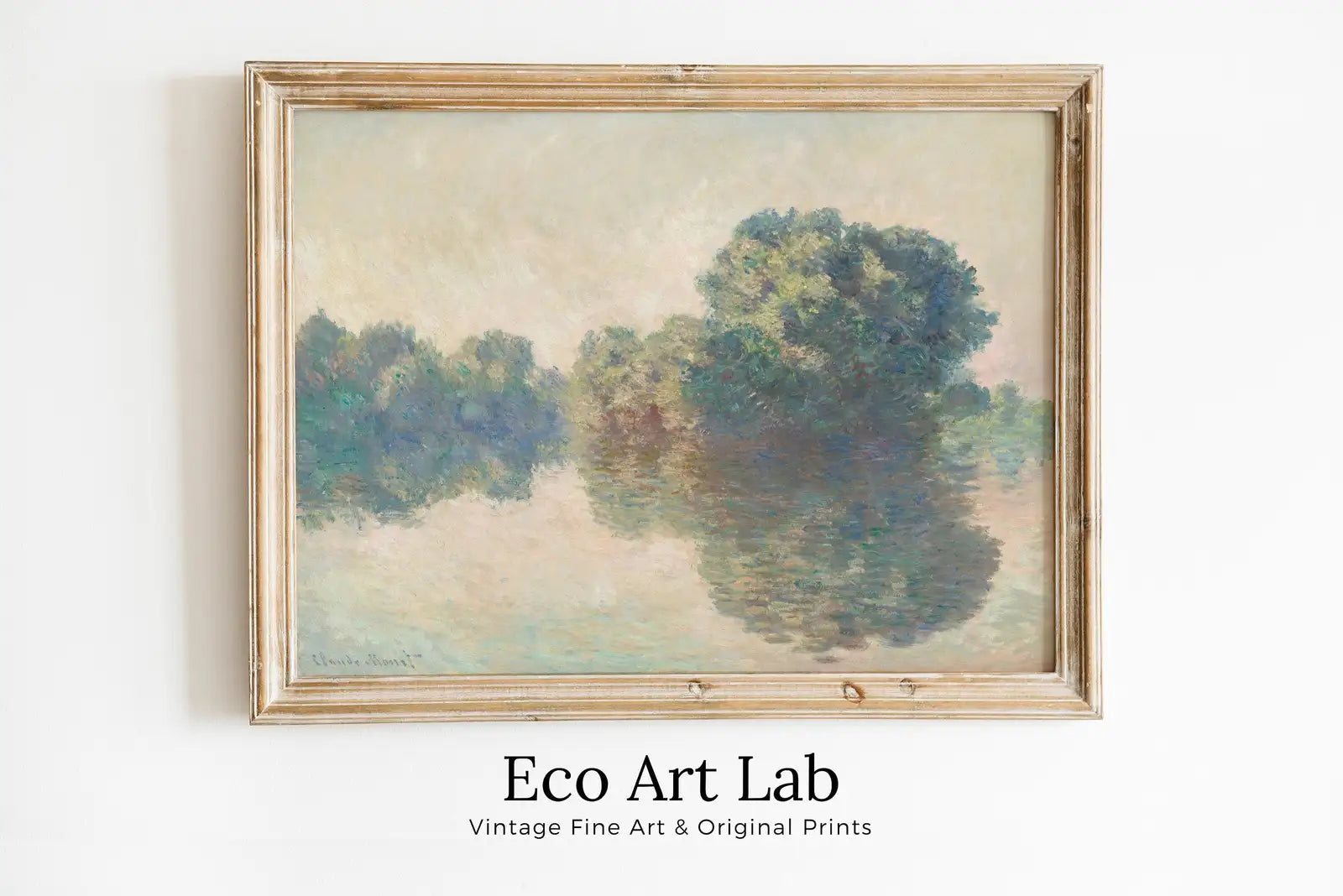 Peinture de la Seine à Giverny de Claude Monet, célèbre art de Monet, décoration vintage à télécharger instantanément, paysage de Monet, art mural, décoration vintage