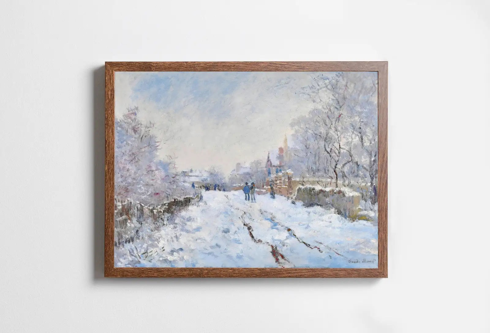 Included artwork preview showing first selection of artworks from Claude Monet Snow at Argenteuil Painting Famous Monet Art. Instant Download Vintage Decor. Vintage Landscape Printable Wall Art Winter Decor.