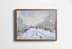 Snow at Argenteuil by Claude Monet — printable wall art