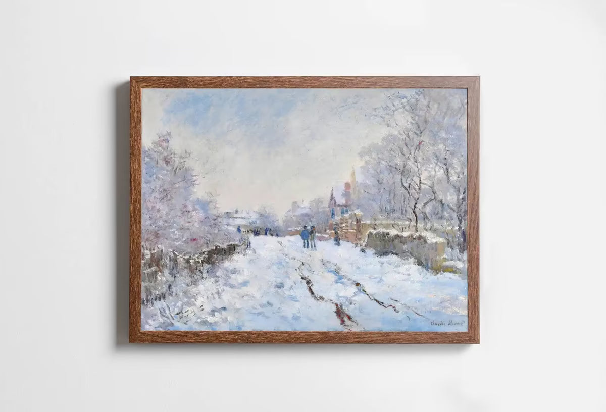 Claude Monet Snow at Argenteuil Painting Famous Monet Art. Instant Download Vintage Decor. Vintage Landscape Printable Wall Art Winter Decor – Printable Wall Art
