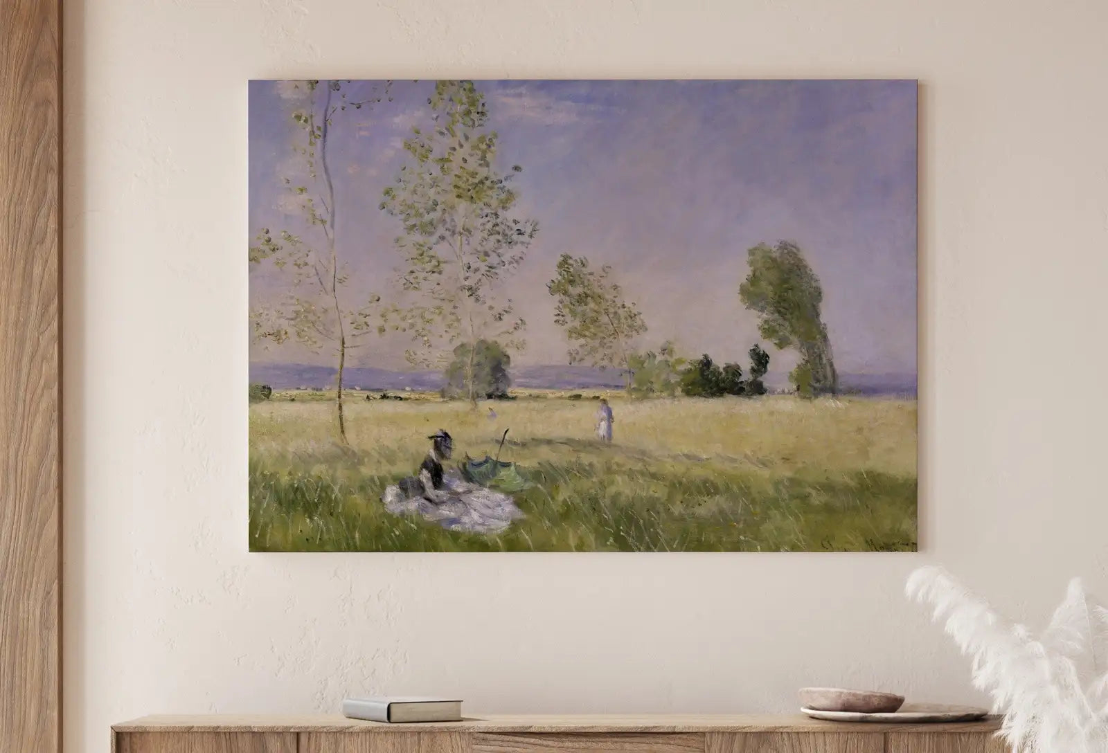 Detail view of artwork from Claude Monet "Summer" Painting Famous Monet Art. Instant Download Vintage Decor. Monet Landscape Printable Wall Art Vintage Decor. (variation 1)