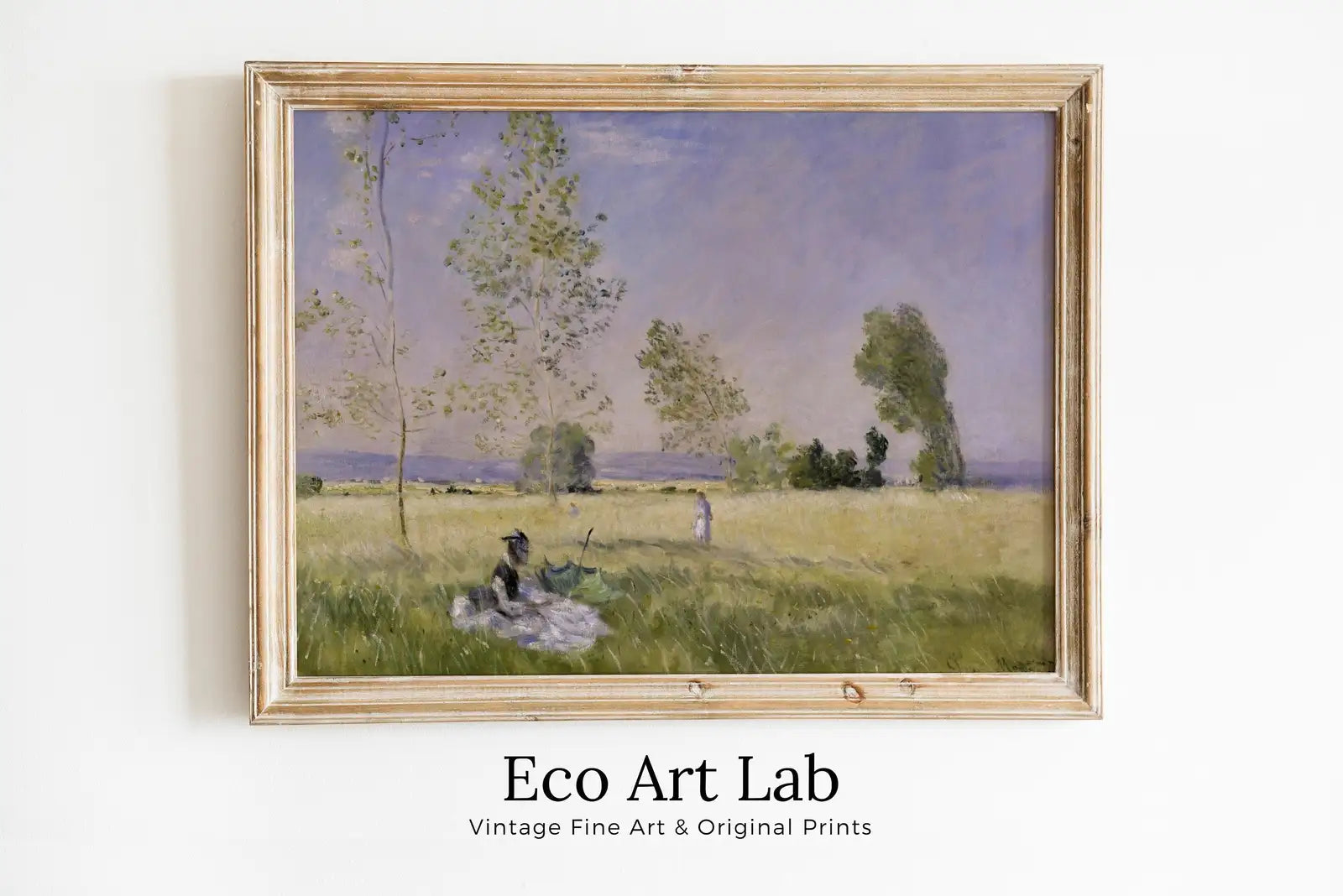 Framed view of Claude Monet "Summer" Painting Famous Monet Art. Instant Download Vintage Decor. Monet Landscape Printable Wall Art Vintage Decor – printable wall art digital download.