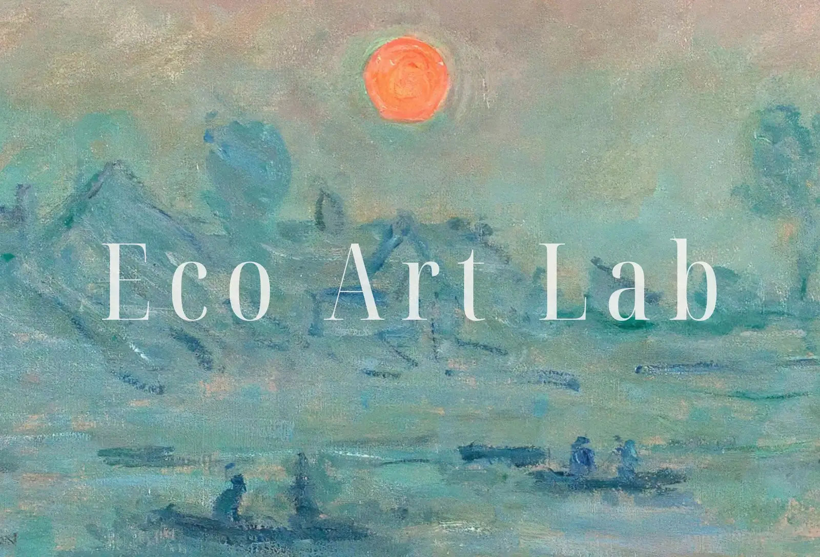 Detail view of artwork from Claude Monet Sunset on the Seine Painting Famous Monet Art. Instant Download Vintage Decor. Monet Landscape Printable Wall Art Vintage Decor. (variation 2)