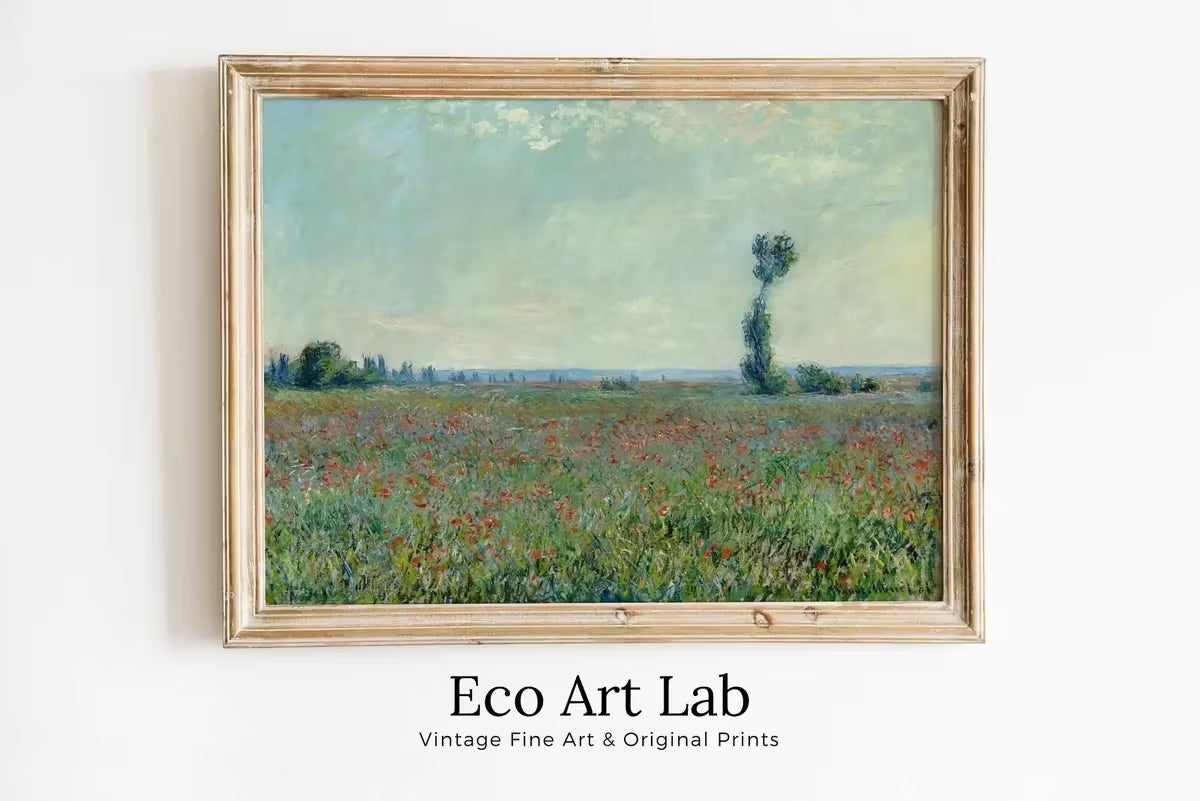 Claude Monet The Poppy Field Painting Famous Monet Art. Vintage Landscape Printable Wall Art. Instant Download Vintage Decor. Spring Decor – Printable Wall Art