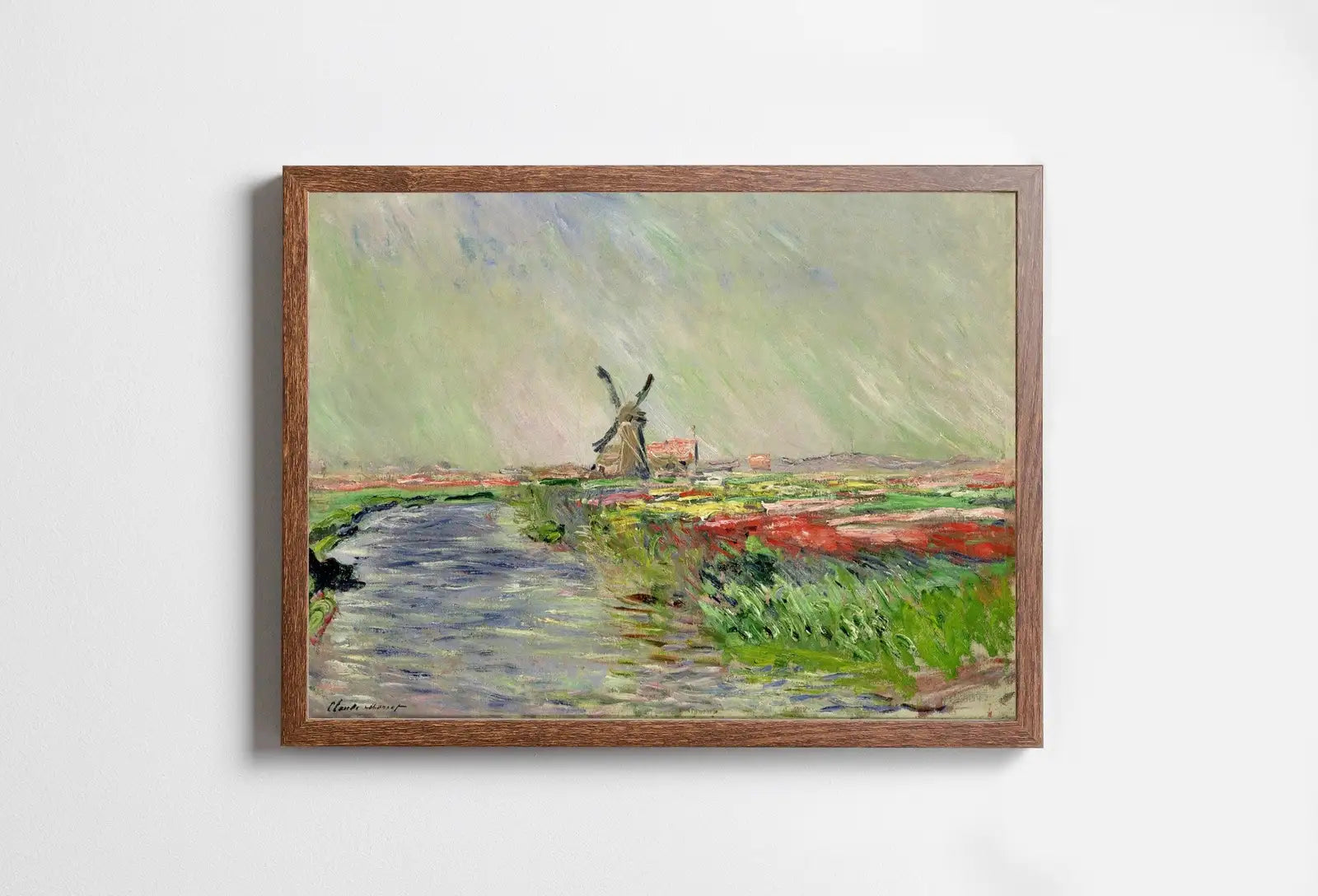 Included artwork preview showing first selection of artworks from Claude Monet Tulip Field in Holland Famous Monet Painting. Instant Download Vintage Decor. Monet Landscape Printable Wall Art. Vintage Decor.