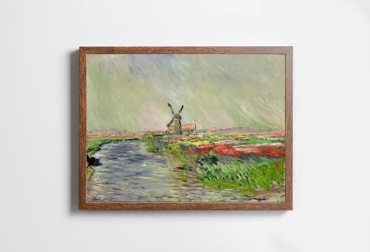 Claude Monet Tulip Field in Holland Famous Monet Painting. Instant Download Vintage Decor. Monet Landscape Printable Wall Art. Vintage Decor – Printable Wall Art
