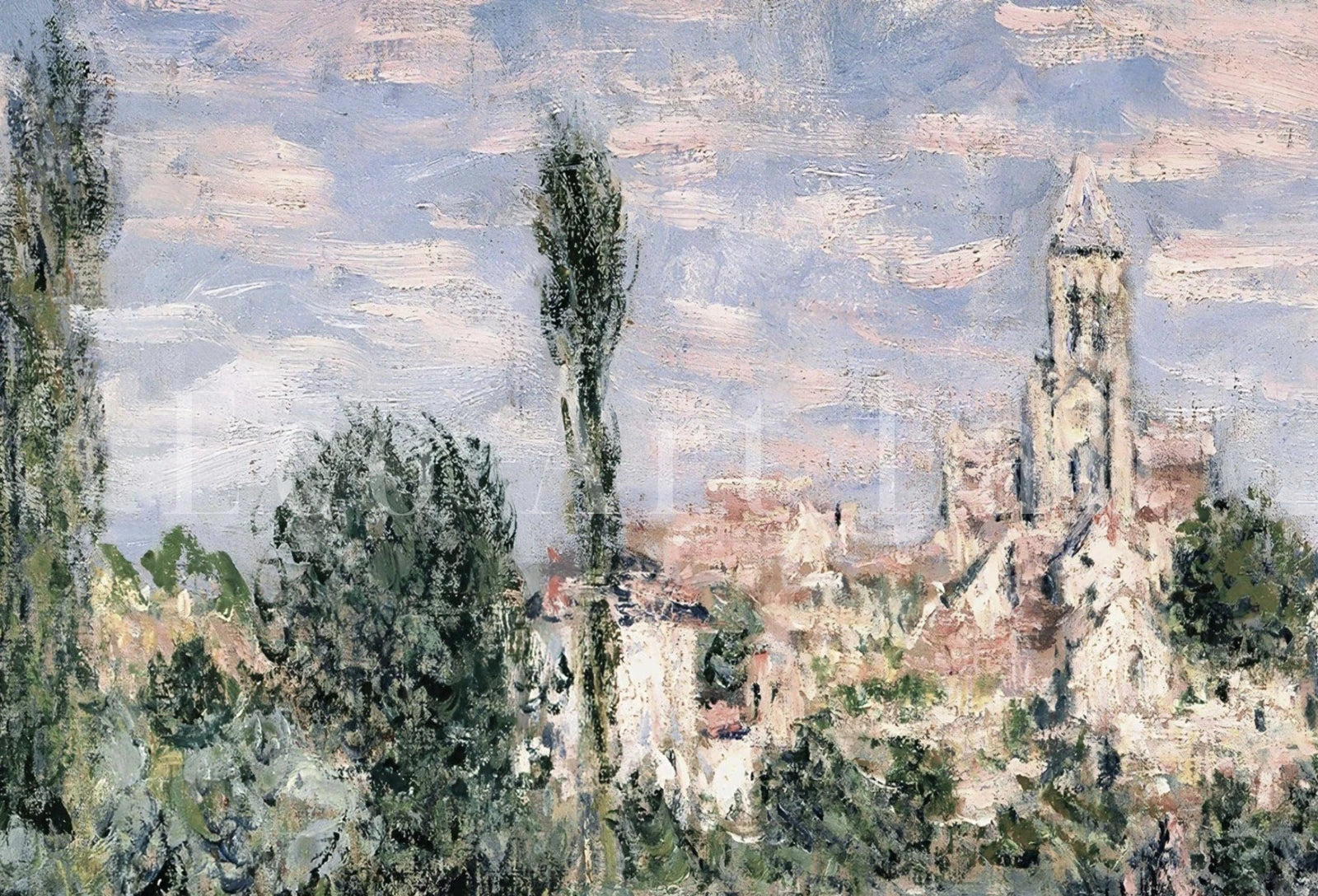 Detail view of artwork from Claude Monet Vétheuil in Summer. (variation 1)