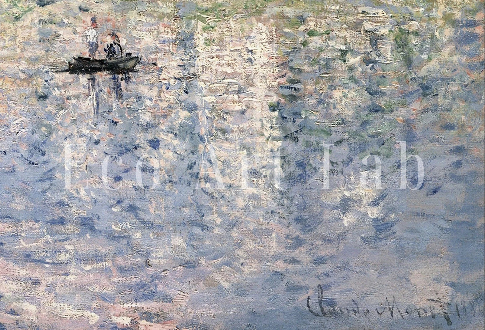 Detail view of artwork from Claude Monet Vétheuil in Summer. (variation 2)