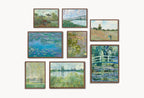 Ensemble d’impressions murales de Claude Monet. Ensemble de galerie murale. Ensemble de 8 impressions de Claude Monet. Collection de peintures célèbres, impressions d’art fin. Ensemble d’art de Monet