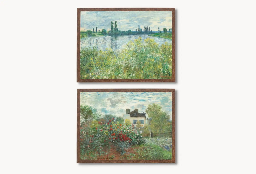 Ensemble d’impressions murales de Claude Monet. Ensemble de galerie murale. Ensemble de 8 impressions de Claude Monet. Collection de peintures célèbres, impressions d’art fin. Ensemble d’art de Monet