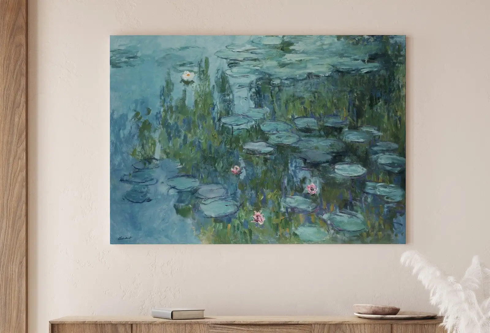 Tableau célèbre de Claude Monet de nénuphars. Tableau botanique de Monet imprimable. Art mural imprimable. Décoration vintage. Décoration vintage.