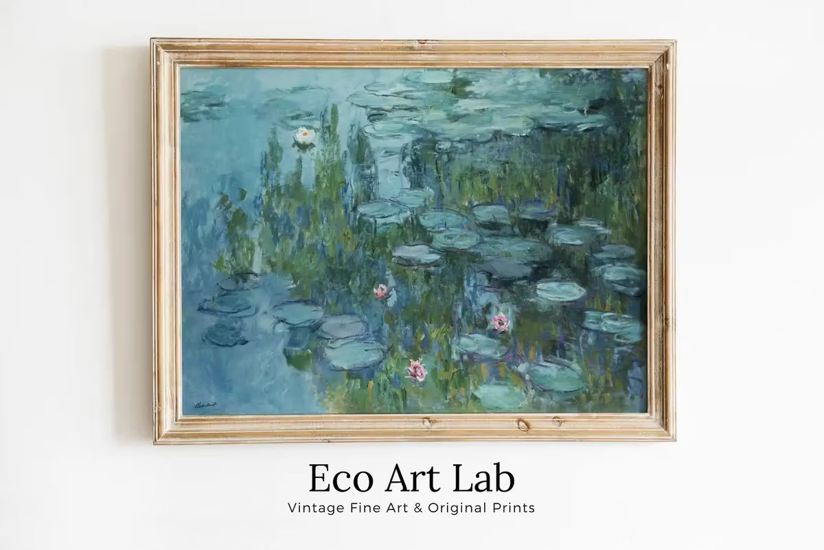 Claude Monet Water Lilies Painting Famous Monet Art. Monet Botanical Print Printable Wall Art. Instant Download Vintage Decor. Vintage Decor – Printable Wall Art