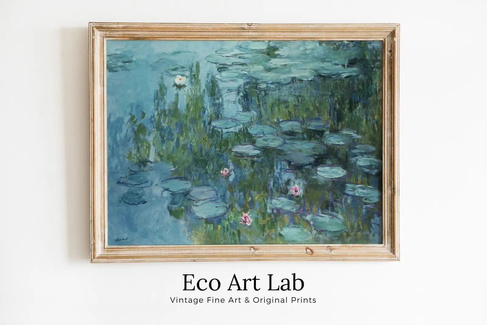 Tableau célèbre de Claude Monet de nénuphars. Tableau botanique de Monet imprimable. Art mural imprimable. Décoration vintage. Décoration vintage.