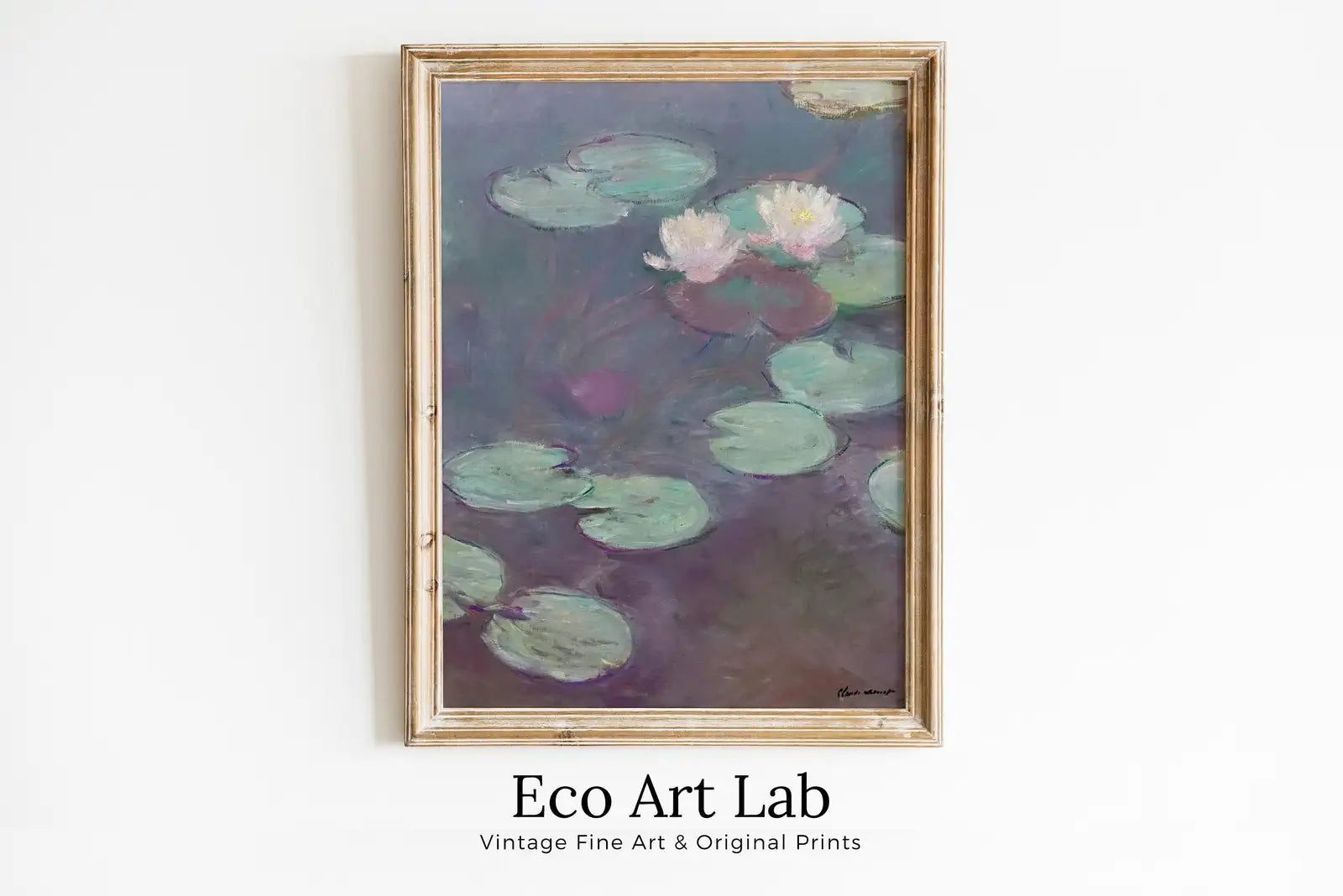 Peinture des nénuphars de Claude Monet. Art célèbre de Monet. Reproduction botanique de Monet. Art mural imprimable. Téléchargement instantané pour une décoration vintage.