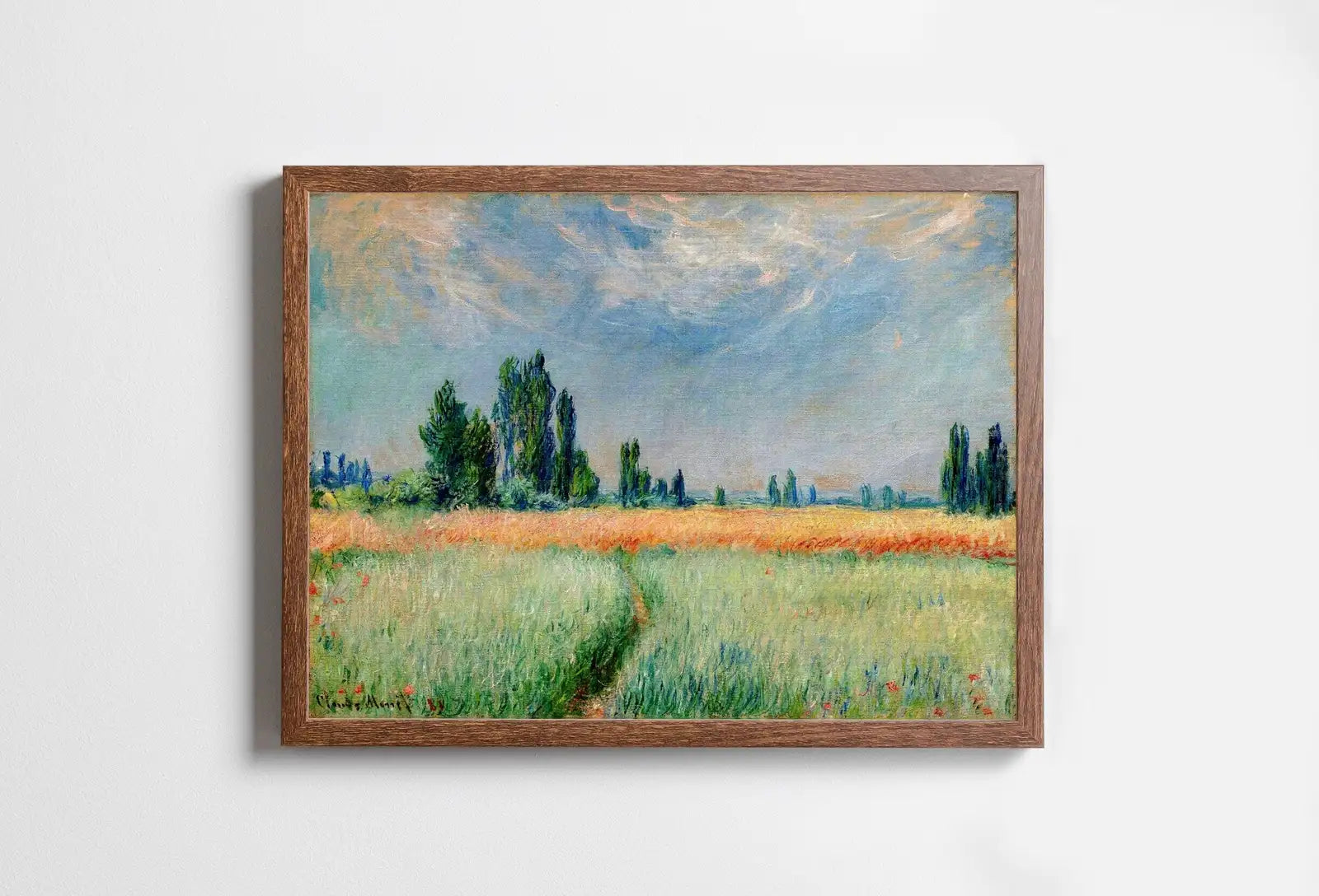 Included artwork preview showing first selection of artworks from Claude Monet Wheatfield Painting Famous Monet Art. Instant Download Vintage Decor. Monet Landscape Printable Wall Art. Vintage Decor.