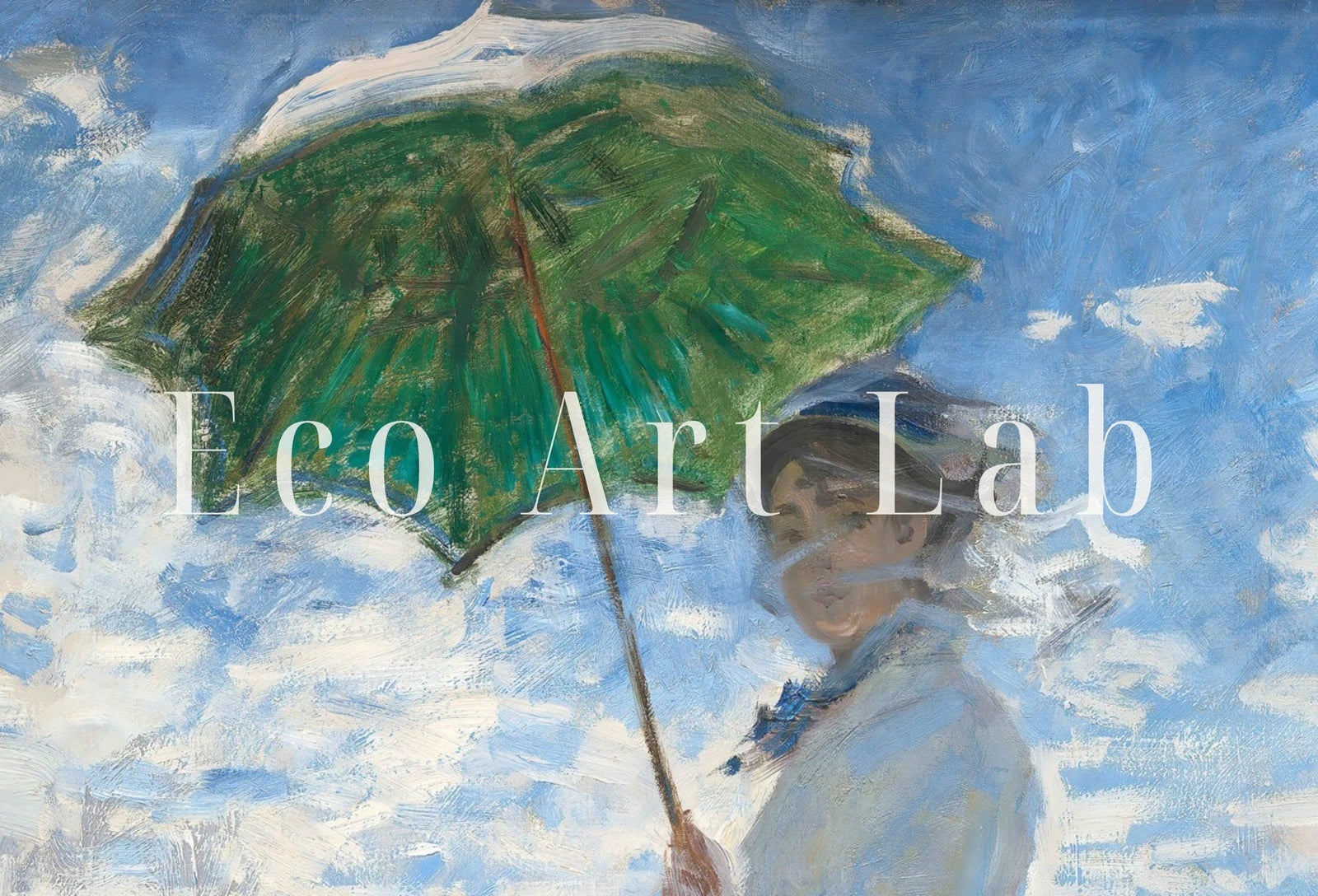 Femme avec un parasol, célèbre peinture de Claude Monet : Ajoutez une touche printanière à vos murs avec cette impression de Monet.