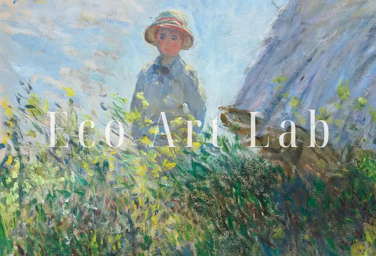 Femme avec un parasol, célèbre peinture de Claude Monet : Ajoutez une touche printanière à vos murs avec cette impression de Monet.