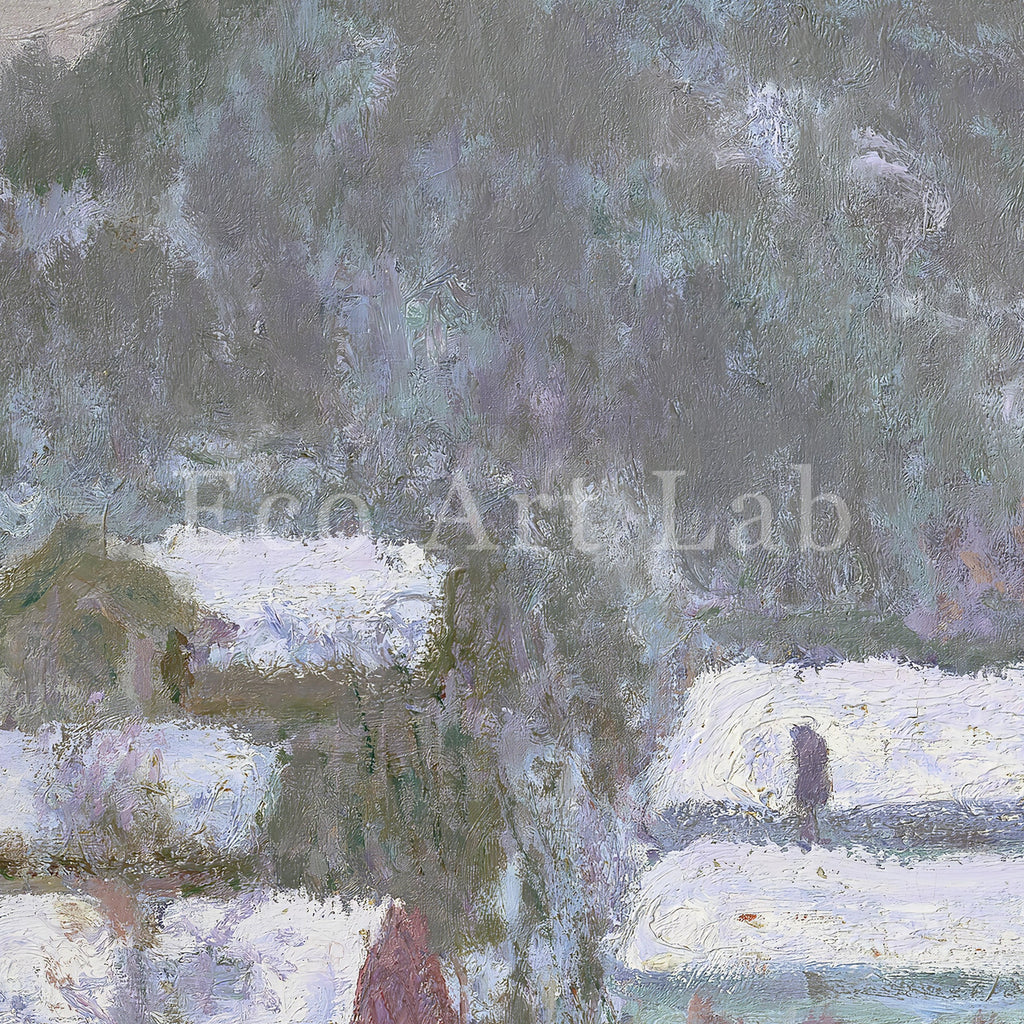 Claude Monet - Printable Wall Art - Sandviken Norway Snow Effect