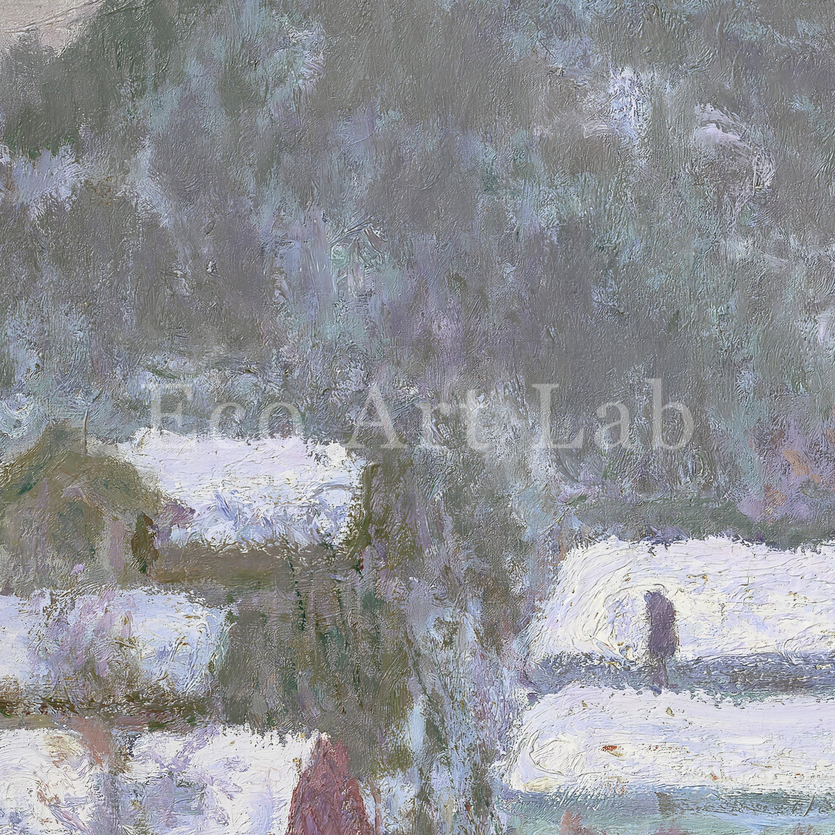 Samsung Frame TV Art 4K - Sandviken Norway Snow Effect - Famous Claude Monet
