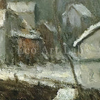 Claude Monet - Printable Wall Art - Sandvika Village in the Snow