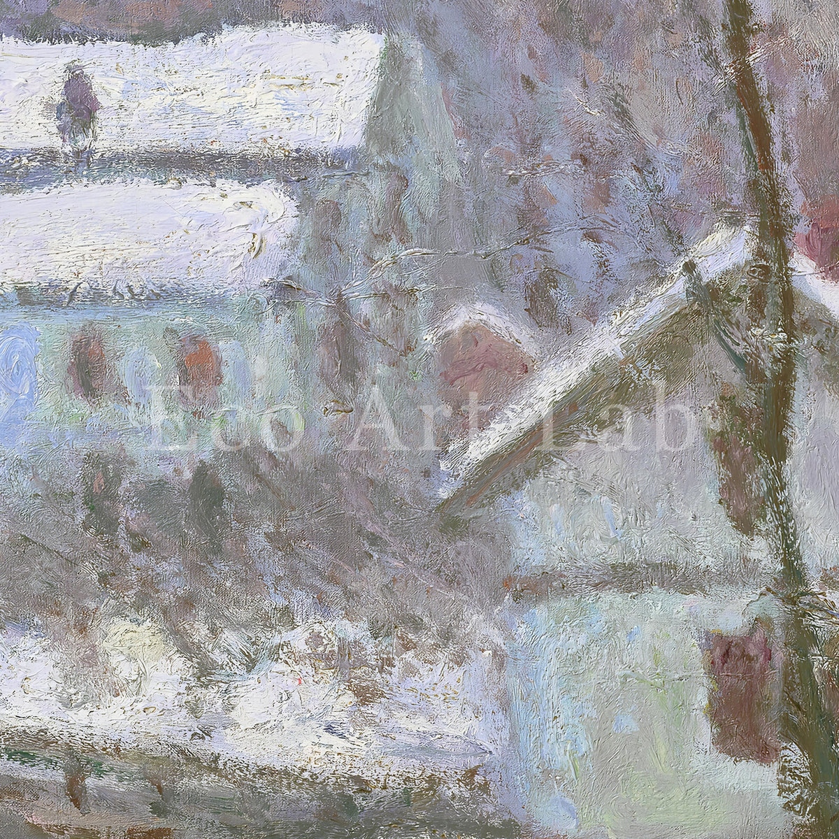 Samsung Frame TV Art 4K - Sandviken Norway Snow Effect - Famous Claude Monet
