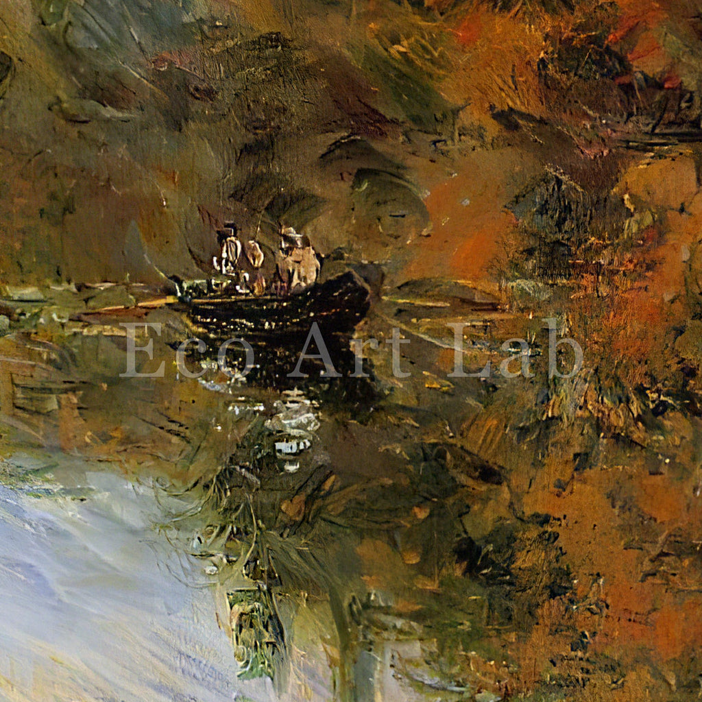 Claude Monet - Printable Wall Art - Boat on the Seine near Jeufosse