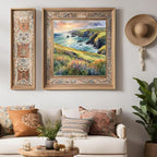 Coastal Painting Wall Art I Wildflower Watercolor Home Decor I Cliff Landscape Printable Square Art – Printable Wall Art