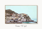 Coastal Town in Italy Frame TV Art. Seaside Italy Painting, City Landscape Frame TV Art. , Colorful Art for Frame TV – Frame TV  Art