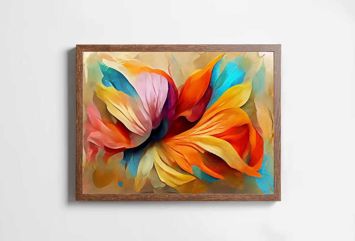Colorful Abstract Printable Wall Art. Abstract Flower Petals. Modern Floral Print Digital Painting. Botanical Art Print. Downloadable Art #7 – Printable Wall Art