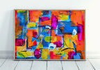 Included artwork preview showing first selection of artworks from Colorful Bold Modern Abstract Painting Printable Wall Art. Abstract Wall Art Download. Abstract Digital Art Print for Bedroom or Living Room.