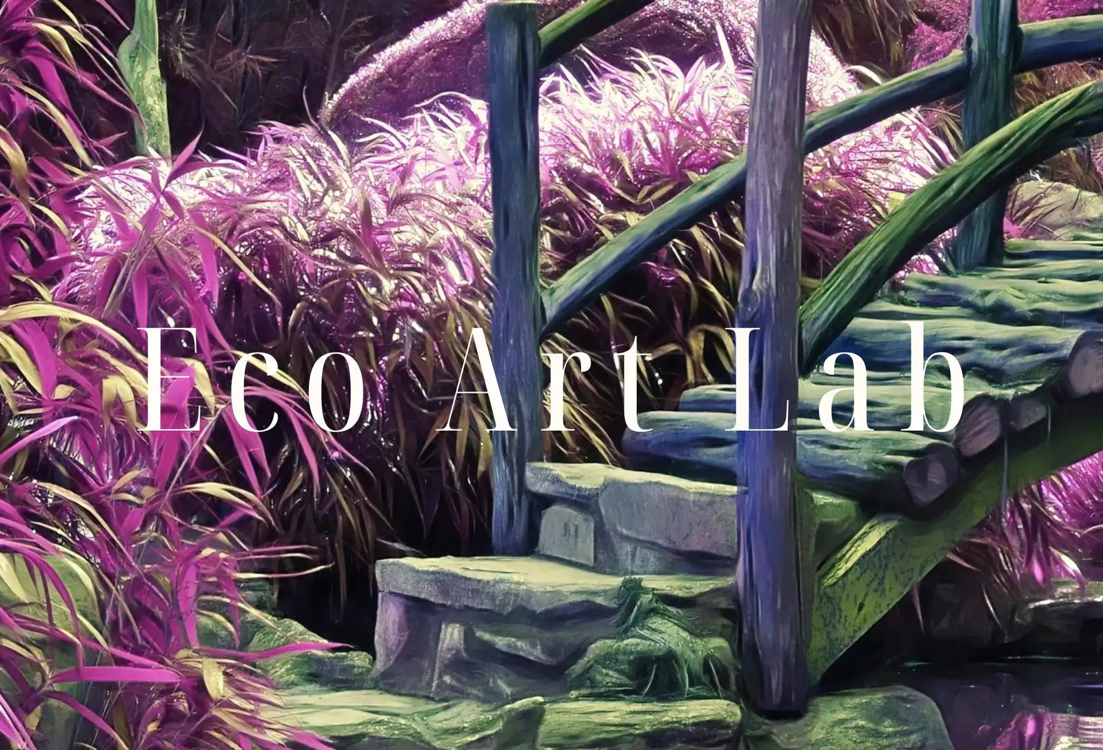 Second included artwork preview from Colorful Mystical Garden Digital Painting. Floral Decor Botanical Landscape Painting. Spring Garden Print Flowers Contemporary Printable Art featuring various scenes.