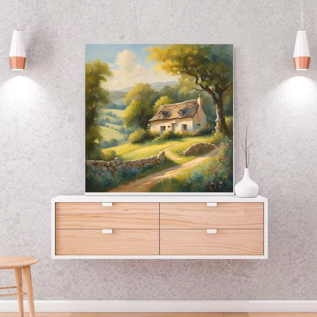 Cottagecore Art Printable I Rustic Garden Wall Decor I Square Home Art Design – Printable Wall Art