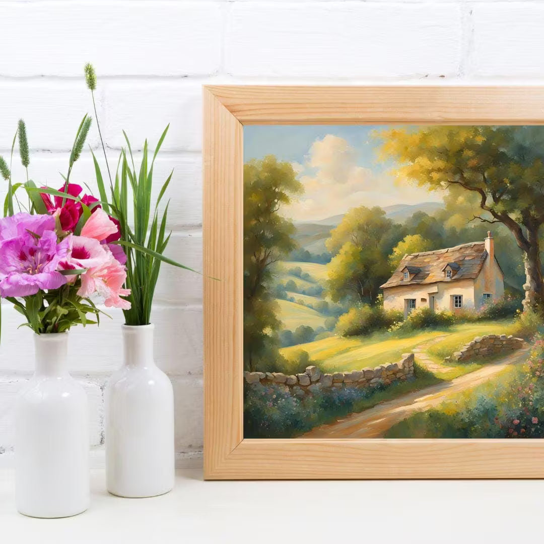 Cottagecore Art Printable I Rustic Garden Wall Decor I Square Home Art Design – Printable Wall Art