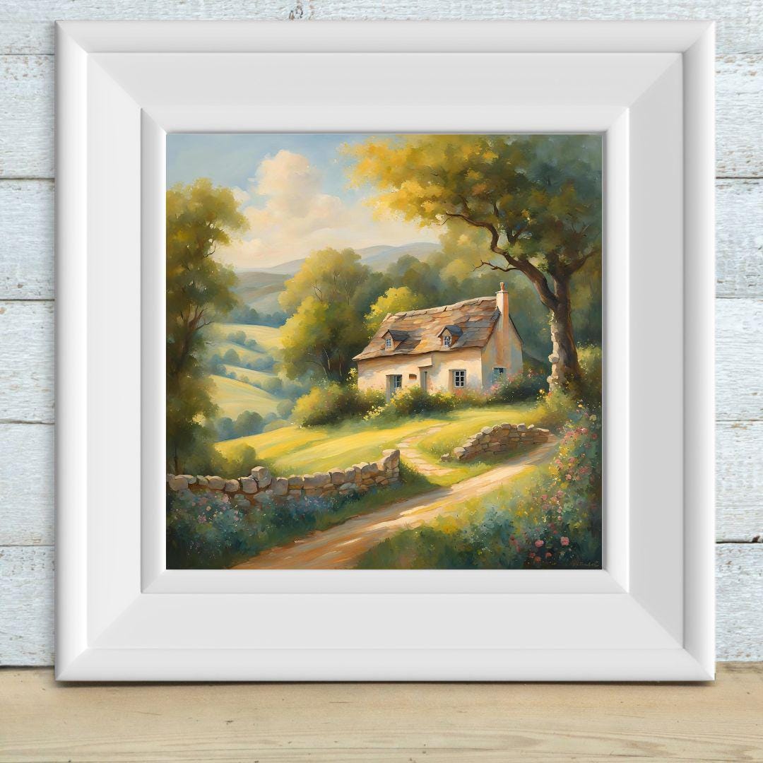 Cottagecore Art Printable I Rustic Garden Wall Decor I Square Home Art Design – Printable Wall Art Digital Download – Digital Download