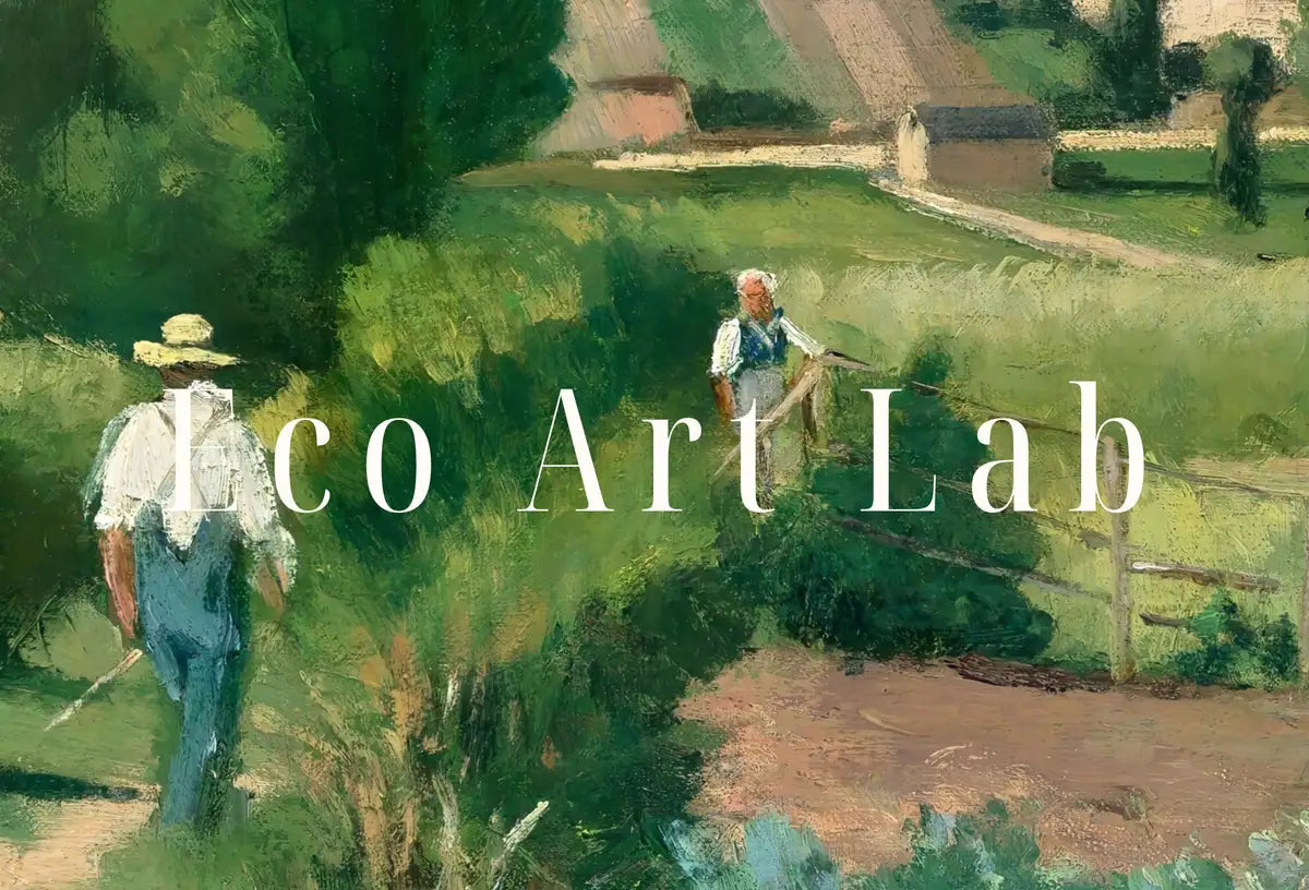 Detail view of artwork from Country Farmhouse Printable Famous Landscape Painting Art Print. Instant Download Vintage Fine Art Print. Countryside Decor Digital Download. (variation 2)